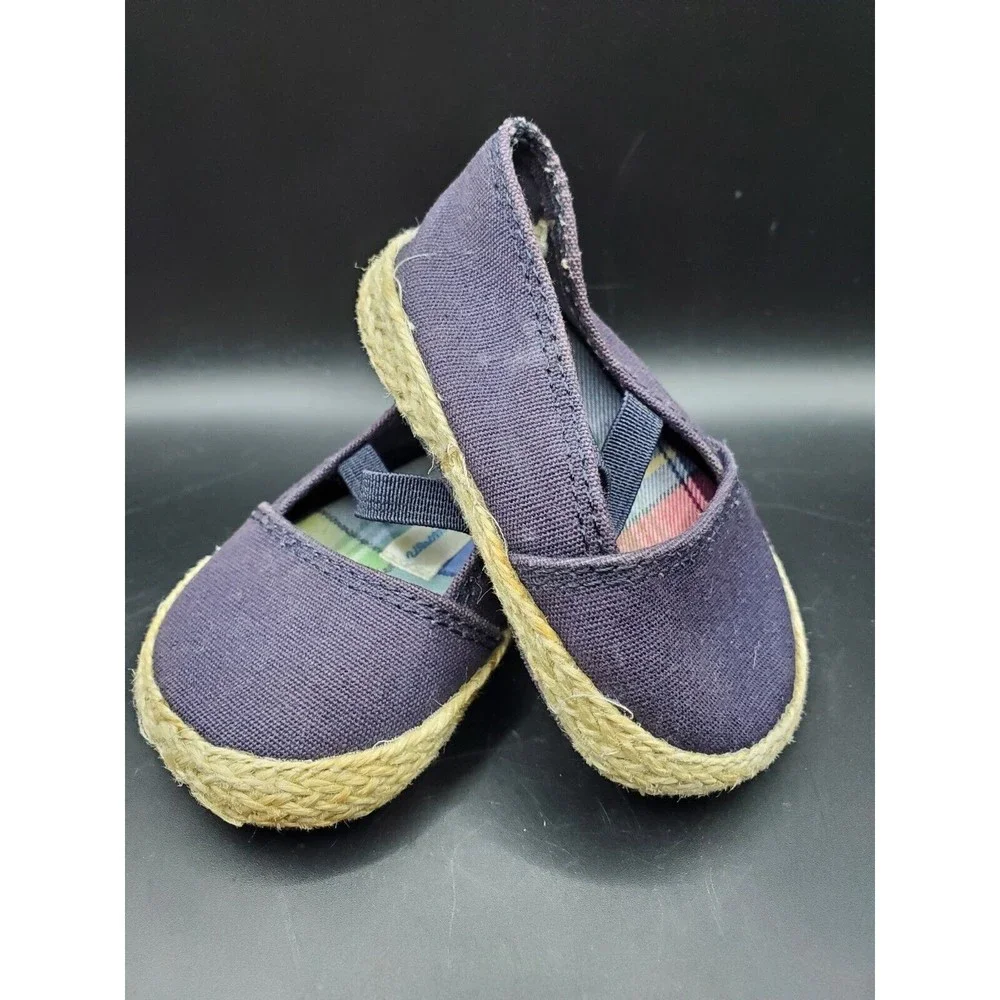 Polo Ralph Lauren Size 1 Loafers Slip On Baby Shoes Boy Blue Pre-owned Adorable
